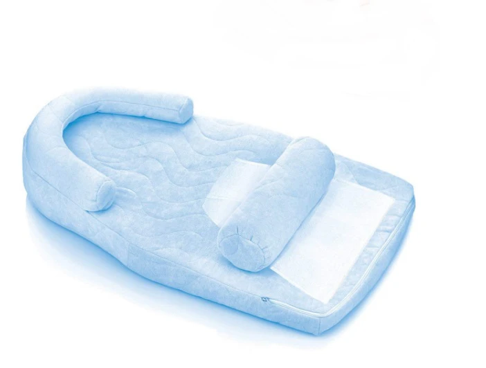 Ležaljka za bebu plava - ortopedski jastuk za bebe